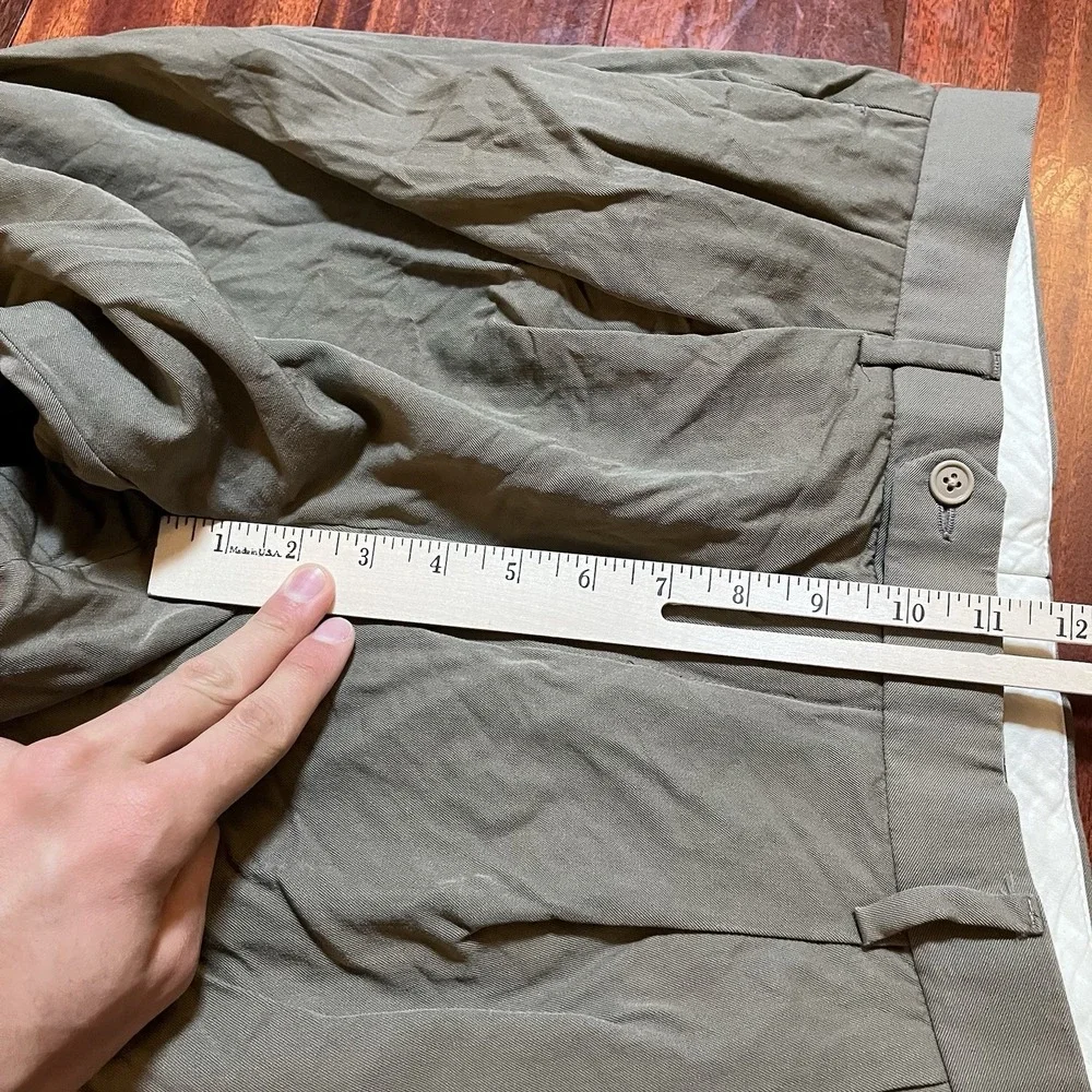 BROOKS BROTHERS Pants Men 33x30 Tan 100% Wool Wedding Formal Flaw Office Read*